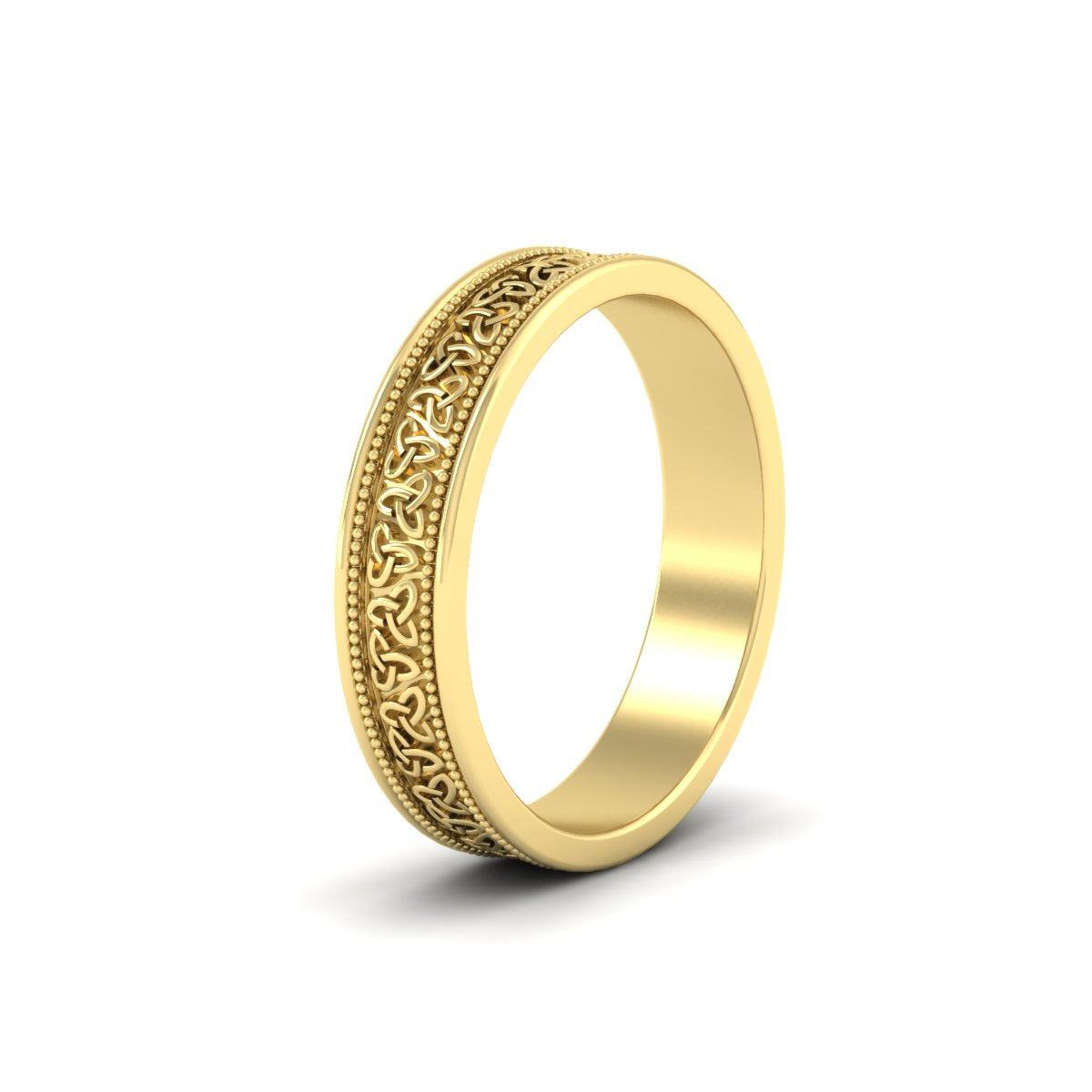 Celtic Mens Gold Band Rings