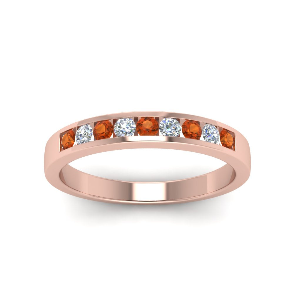 Channel 9 Stone Mens Wedding Ring