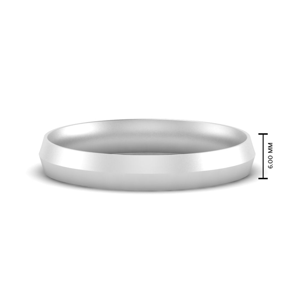 4 mm Comfort Fit Knife Edge Mens Band