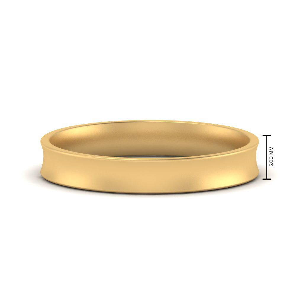 4 mm Comfort Fit Concave Mens Band