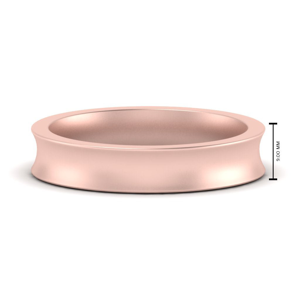 4 mm Comfort Fit Concave Mens Band