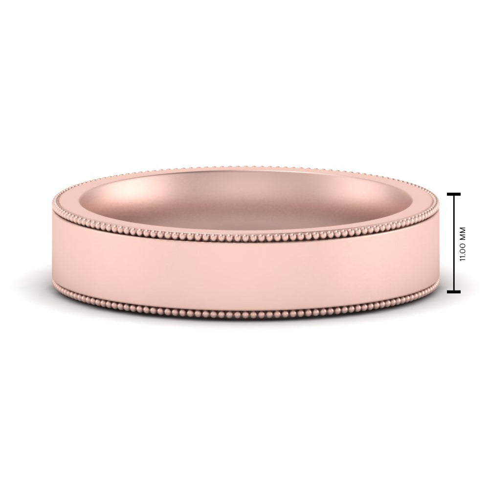4 mm Stepped Edge Comfort Fit Flat Mens Band