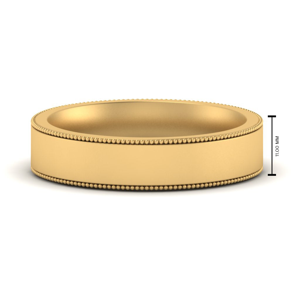 4 mm Stepped Edge Comfort Fit Flat Mens Band