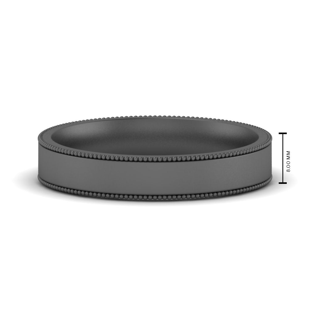 4 mm Stepped Edge Comfort Fit Flat Mens Band