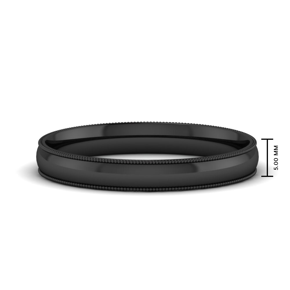 4 mm Comfort Fit Wedding Band Milgrain Edge