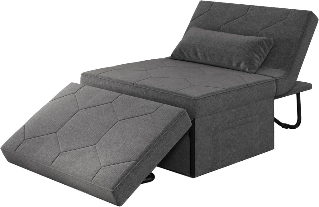 Convertible Sleeper Chair Bed with Adjustable Backrest