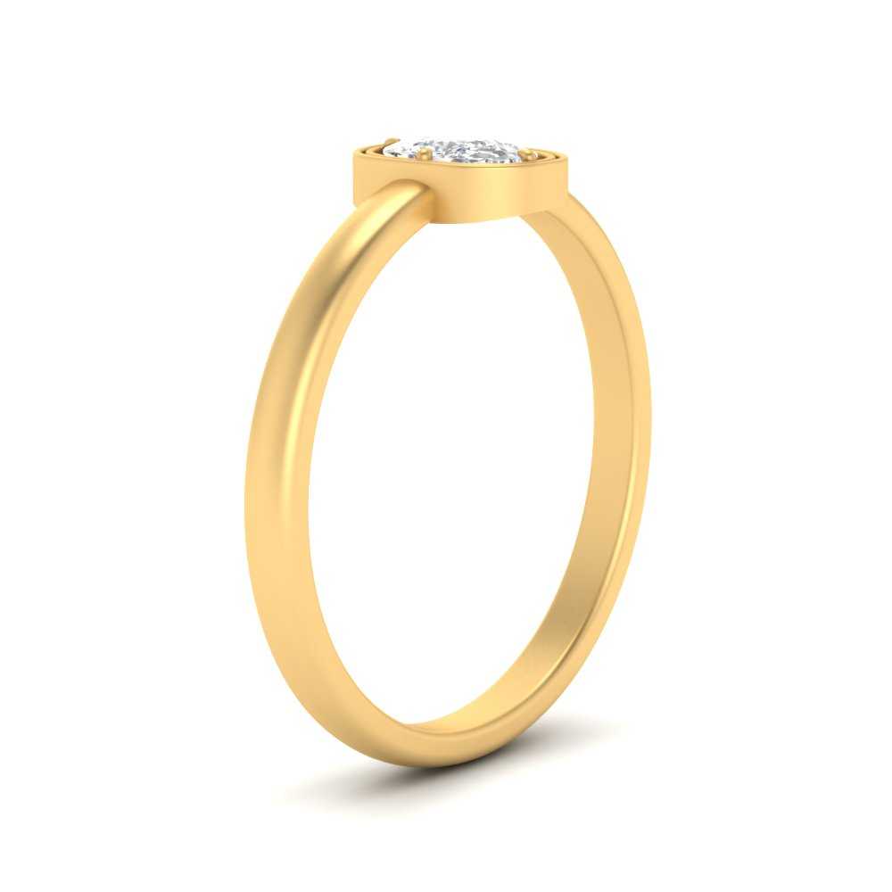 Cushion Cut Bezel Solitaire Ring