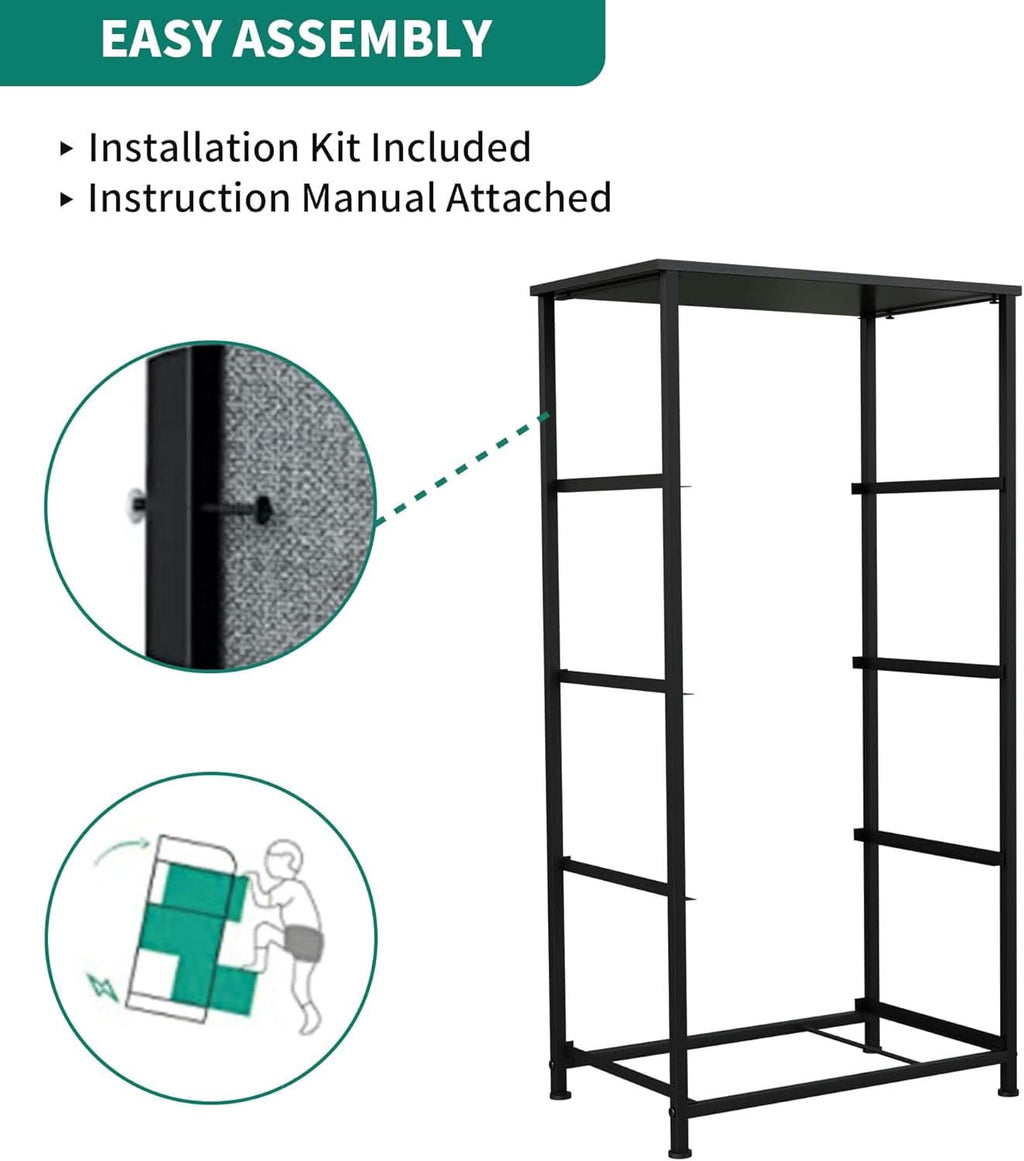Storage Tower With Four Drawers Fabric Dresser Unit