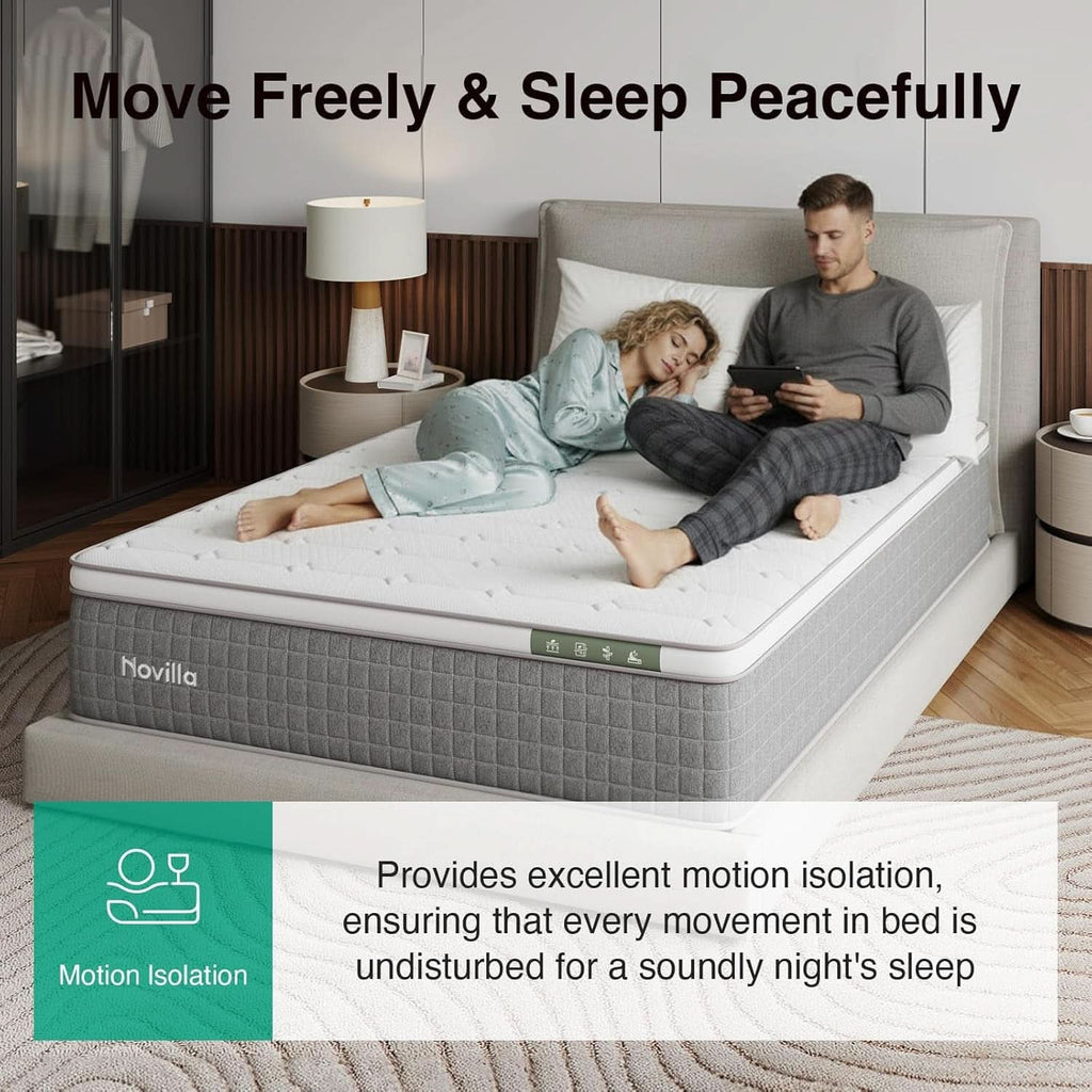 Queen Size Hybrid Mattress Gel Memory Foam Certipur US Certified
