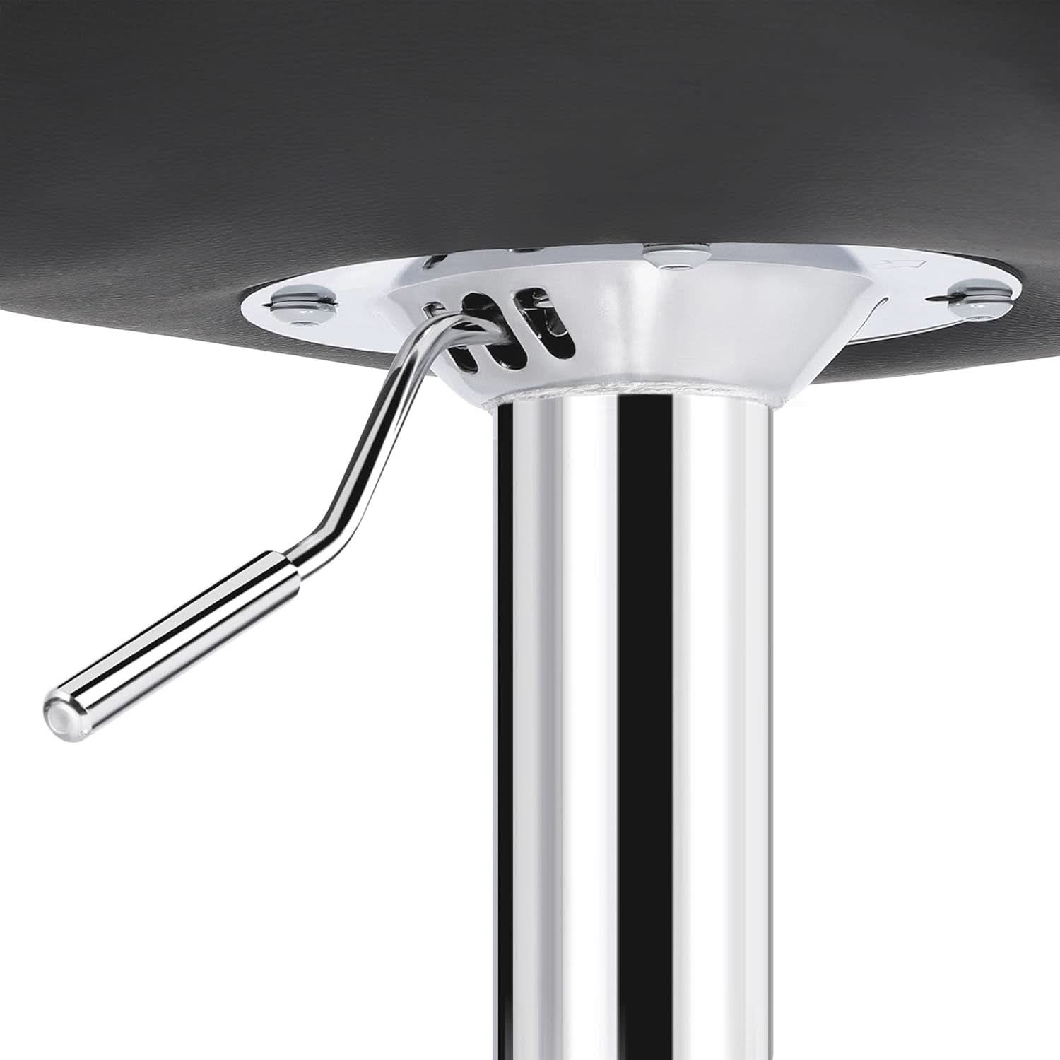 Adjustable Bar Stools Set Of 2 In Black PU Leather