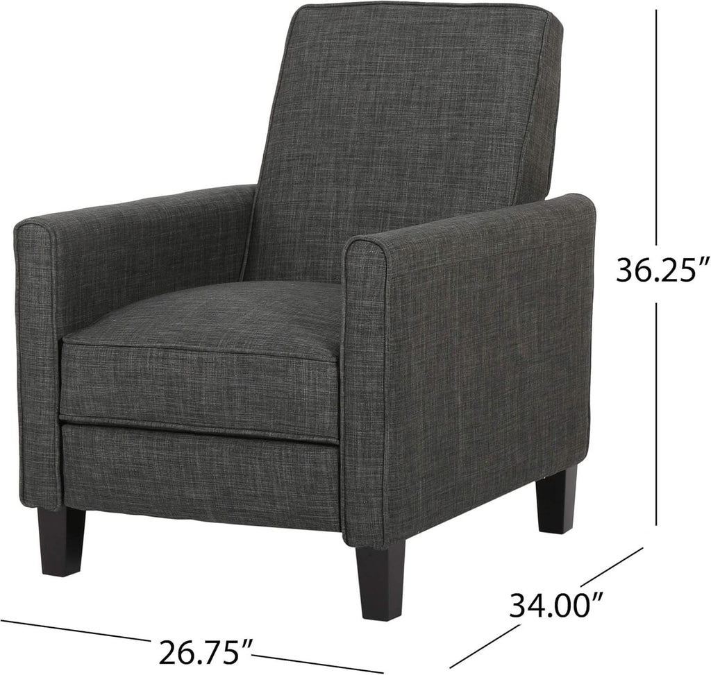 Emmie Fabric Recliner Set Of 2 Moss Gray Recliners