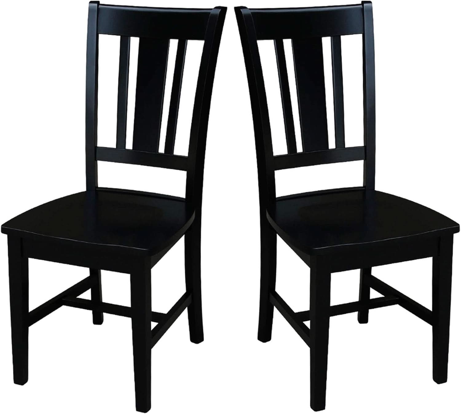 San Remo Splatback Dining Chairs Set Of Two, Black
