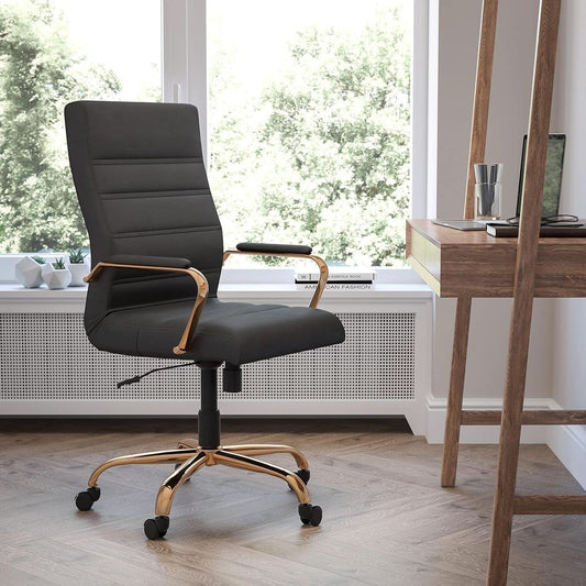 Whitney Black High Back Leathersoft Desk Chair Swivel