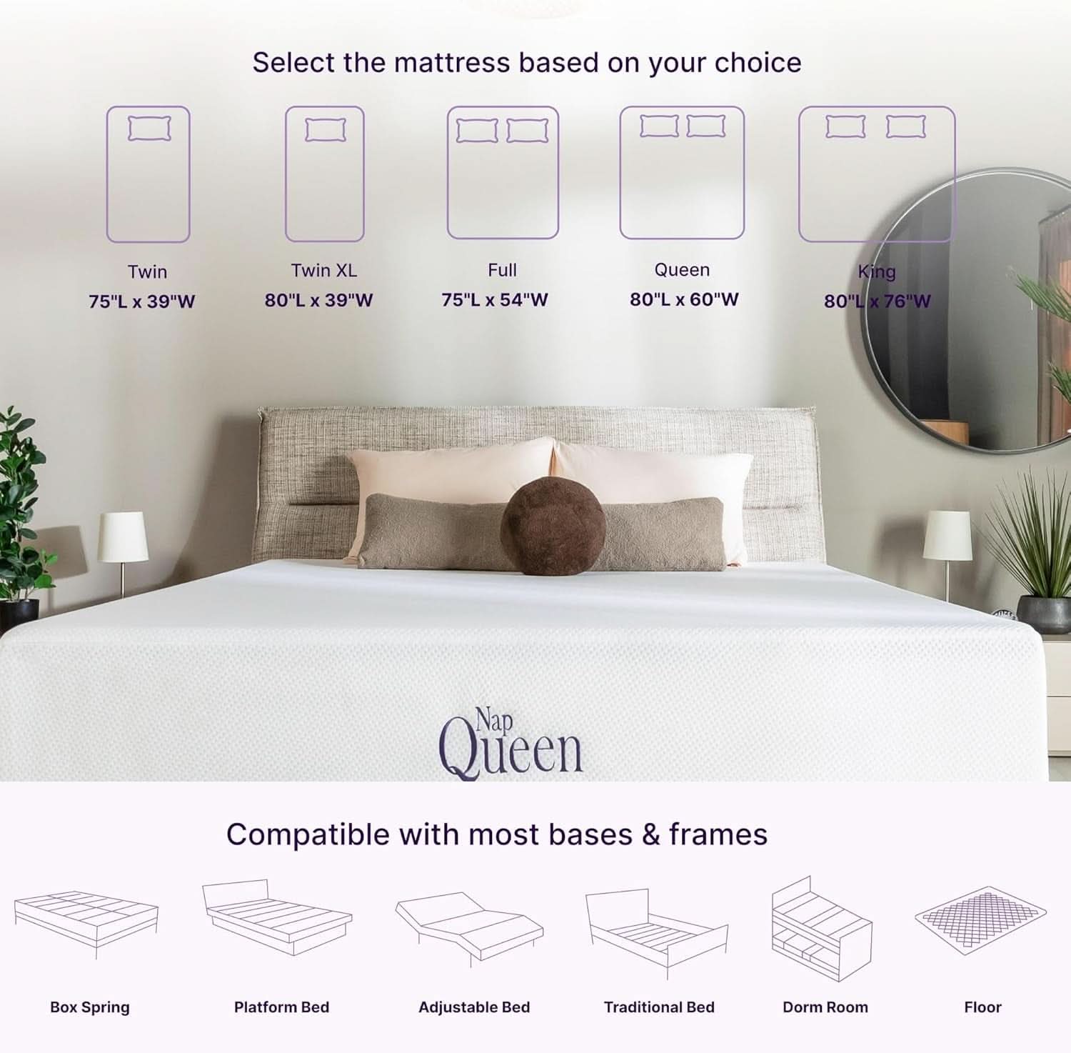 Full Size Bamboo Charcoal Memory Foam Premium Mattress