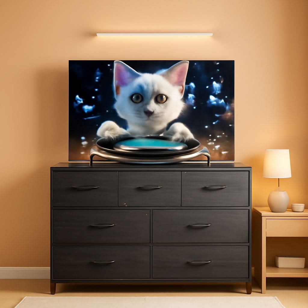 TV Stand For 45 Inch TV With Durable Fabric Drawers