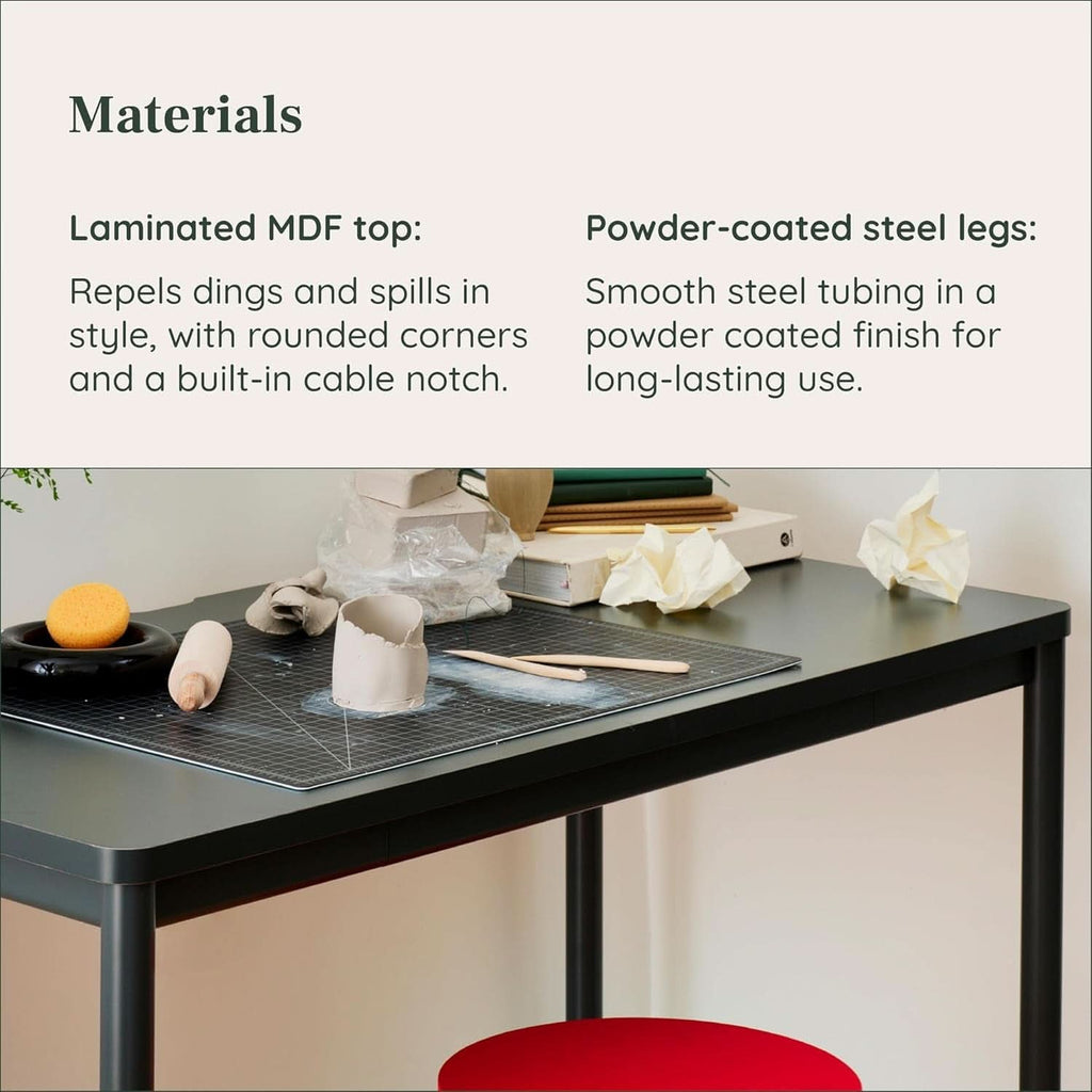 Charcoal 48 Inch Home Office Desk For Modern Workspaces