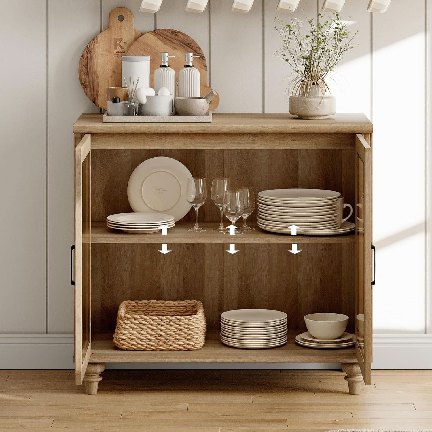 Distressed Oak Farmhouse Executive Desk With Glass