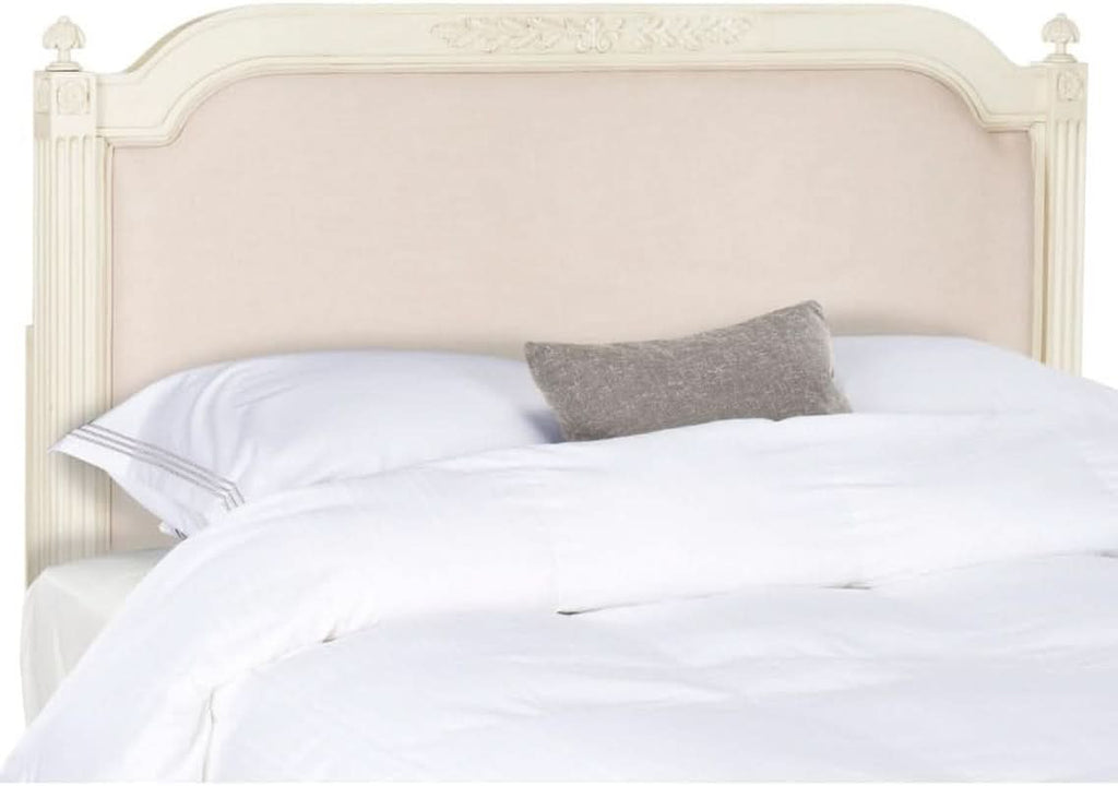 Tufted Linen Rustic Beige Headboard for Twin Beds