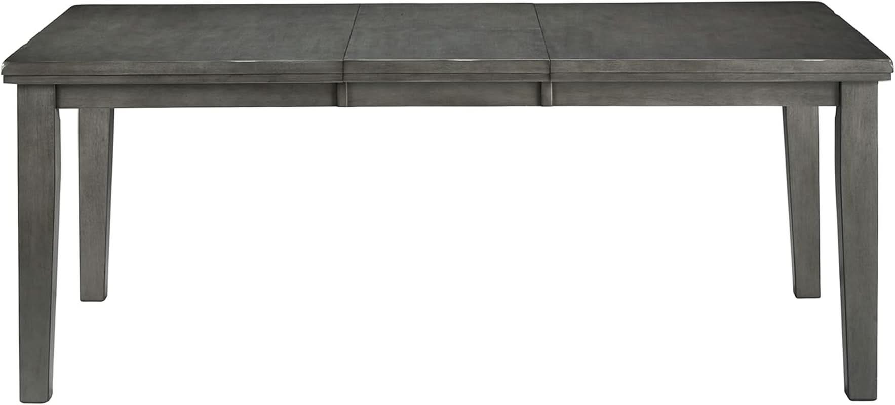 Hallanden Modern Farmhouse Butterfly Extension Dining Table Dark Gray