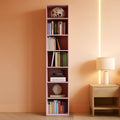 Tall Narrow Eight Tier Corner Bookcase For Home Office