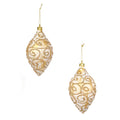 LARGE OLIVE WITH GOLD SPIRALS (2PCS)