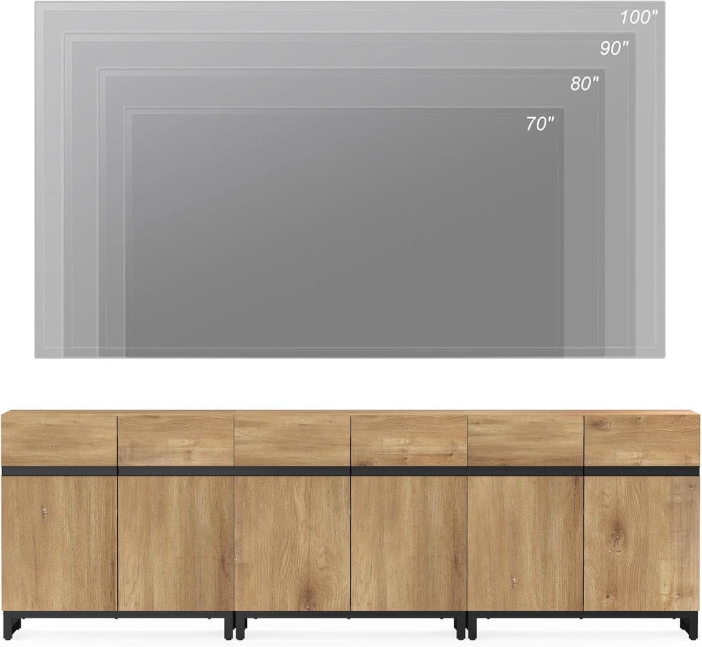 3 In 1 TV Stand For TVs Up To 110 Inch With Adjustable Shelves
