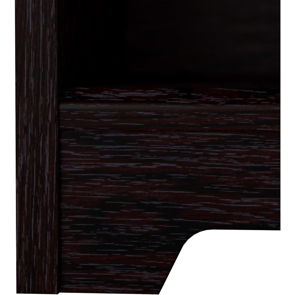 Tall Five Shelf Bookcase Espresso Oak For Living Room