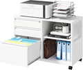White Locking 3 Drawer File Cabinet For Home Office