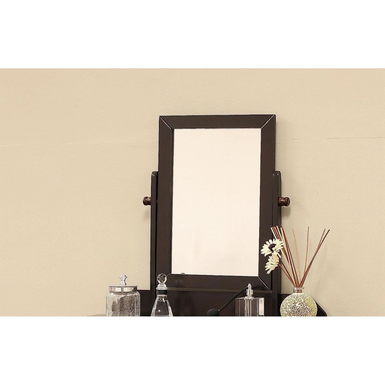 Solid Wood Vanity Set With Mirror And Bench 28 Inch Table