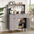 Grey Sideboard Cabinet With 2 Drawers For Dining Room