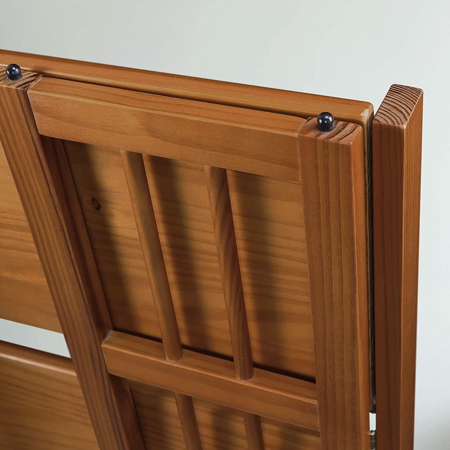 Chestnut Three Shelf Stackable Bookcase Solid Wood