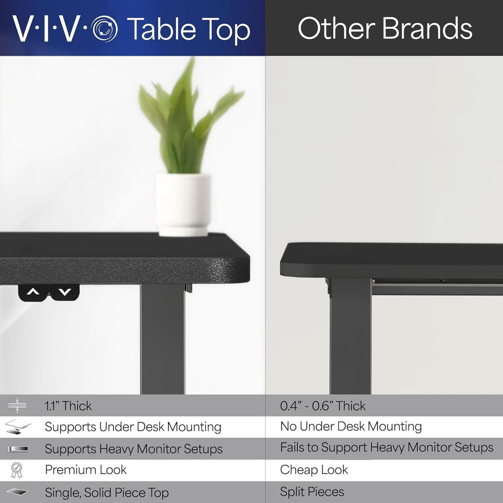 60 Inch Electric Height Adjustable Desk Dark Walnut Top Black Frame