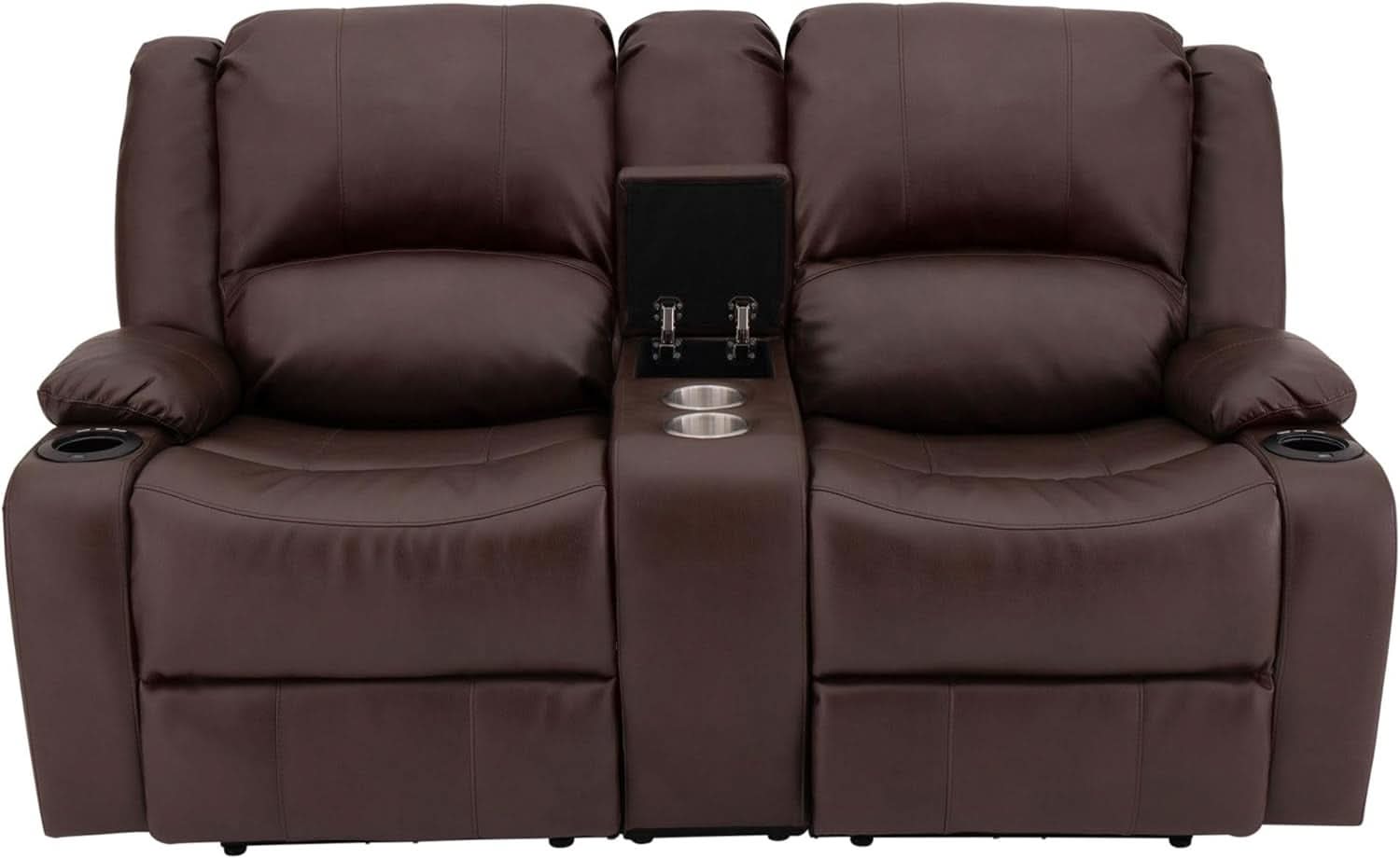 67 Inch Powered RV Wall Hugger Recliner Sofa Mahogany