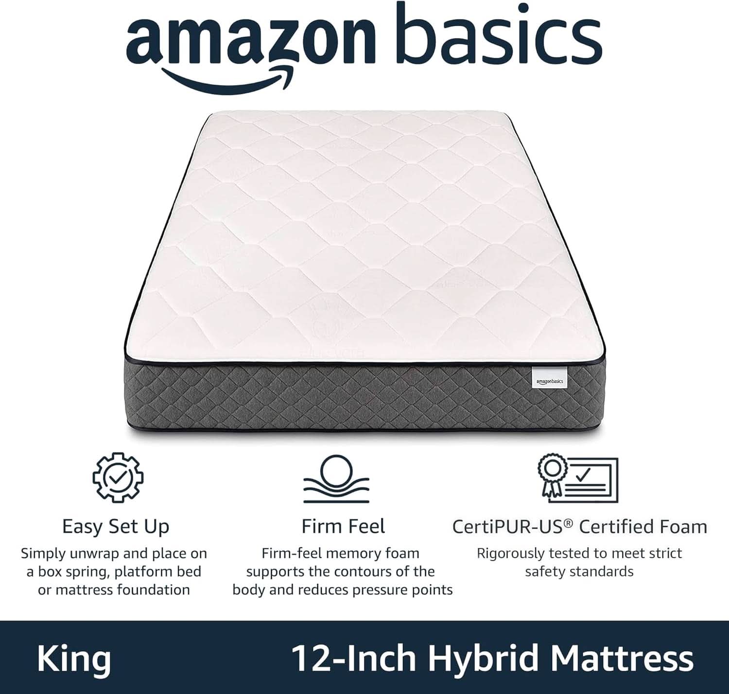 King Gel Infused Memory Foam Mattress Cooling Technology