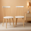 Burris Farmhouse Spindle Side Chair Natural White Set Of 2