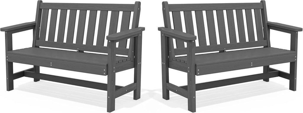 Weatherproof Two-Person Outdoor Bench With High Weight Capacity