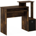 Amber Pine Black Econ Writing Desk With Keyboard Tray