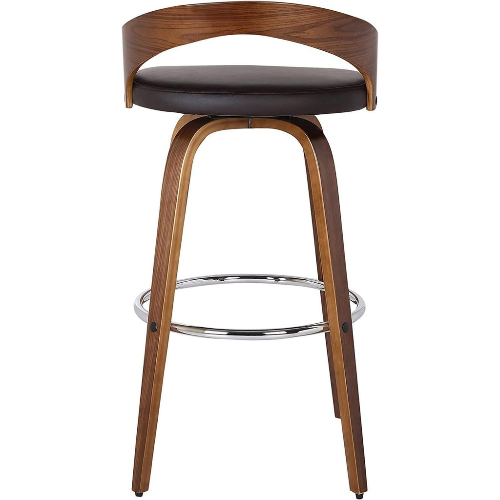 Sonia 26 Inch Counter Height Bar Stool Walnut Brown