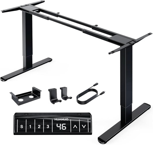 Electric Height Adjustable Desk Frame with Dual Motors