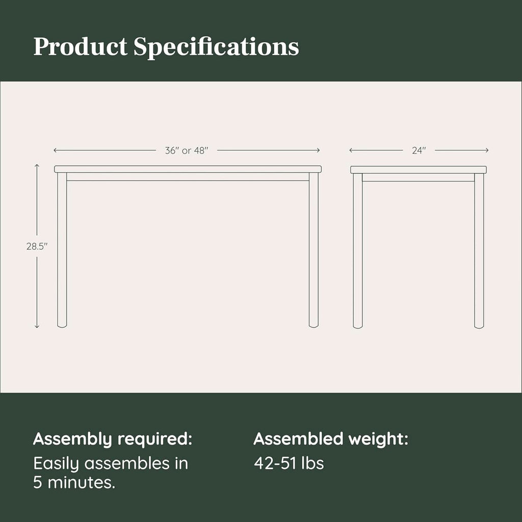 Elegant Home Office Desk with Effortless Assembly and Design