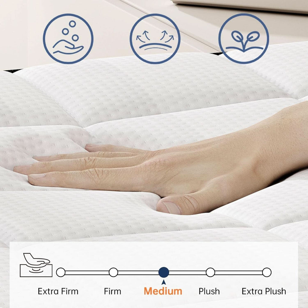 10 Inch Hybrid Full Size Memory Foam Pocket Spring Mattress