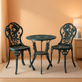 Cast Aluminum Conversation Set Antique Green Patio