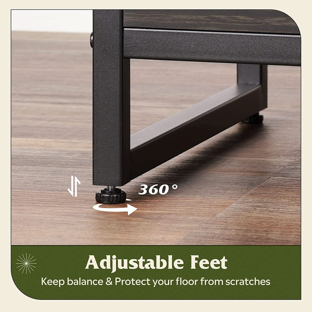 55 Inch TV Stand With Storage Console Industrial Farmhouse