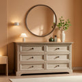Dresser Cabinet FiftyFourInch Wide Distressed Oak Finish
