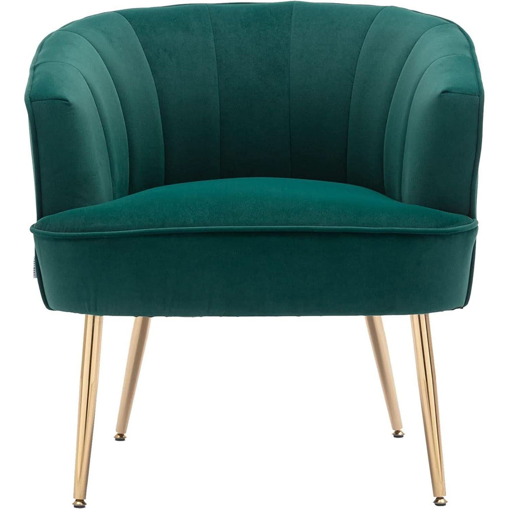 Green Velvet Accent Chair With Gold Legs For Living Room Furniture