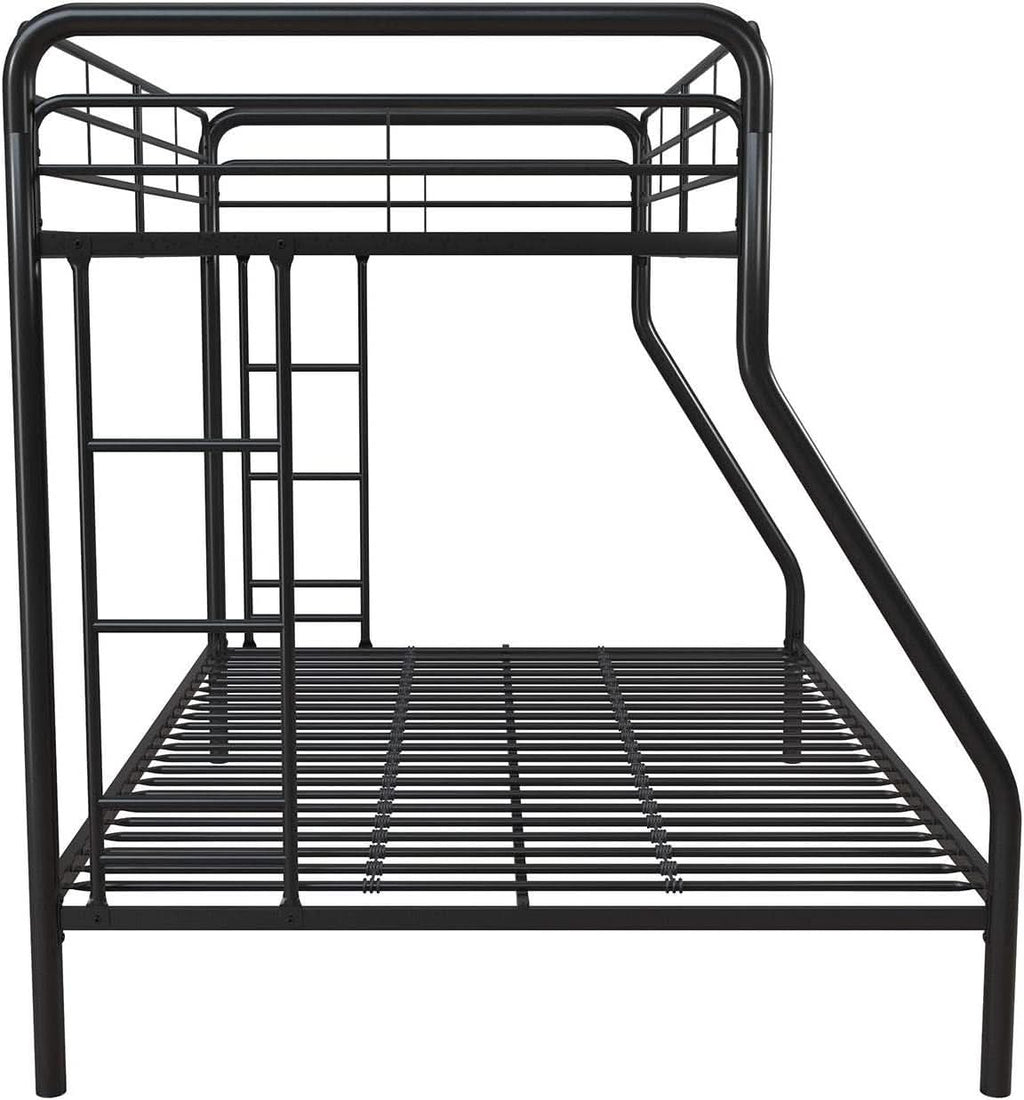 Dusty Metal Bunk Bed Frame Twin Over Full Black Finish