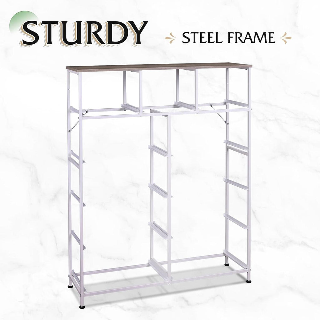 Tall Fabric Dresser Storage Tower 11 Drawer Greige Bedroom