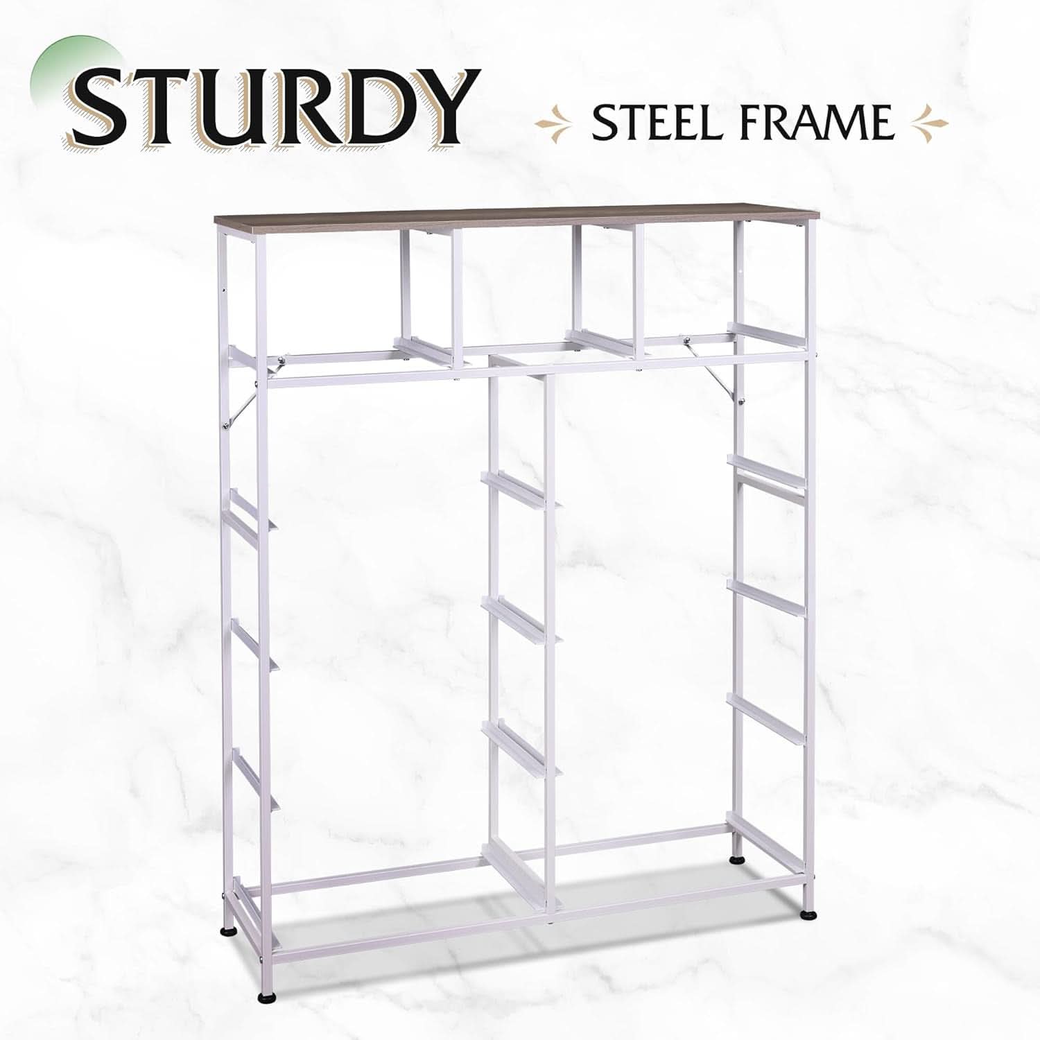 Tall Fabric Dresser Storage Tower 11 Drawer Greige Bedroom