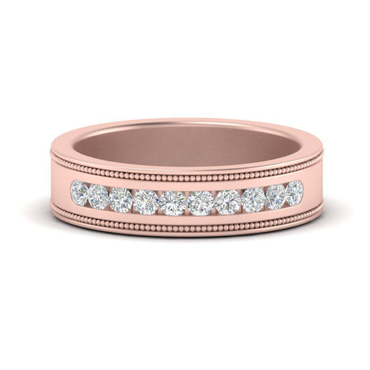 Flat Milgrain Mens Promise Band