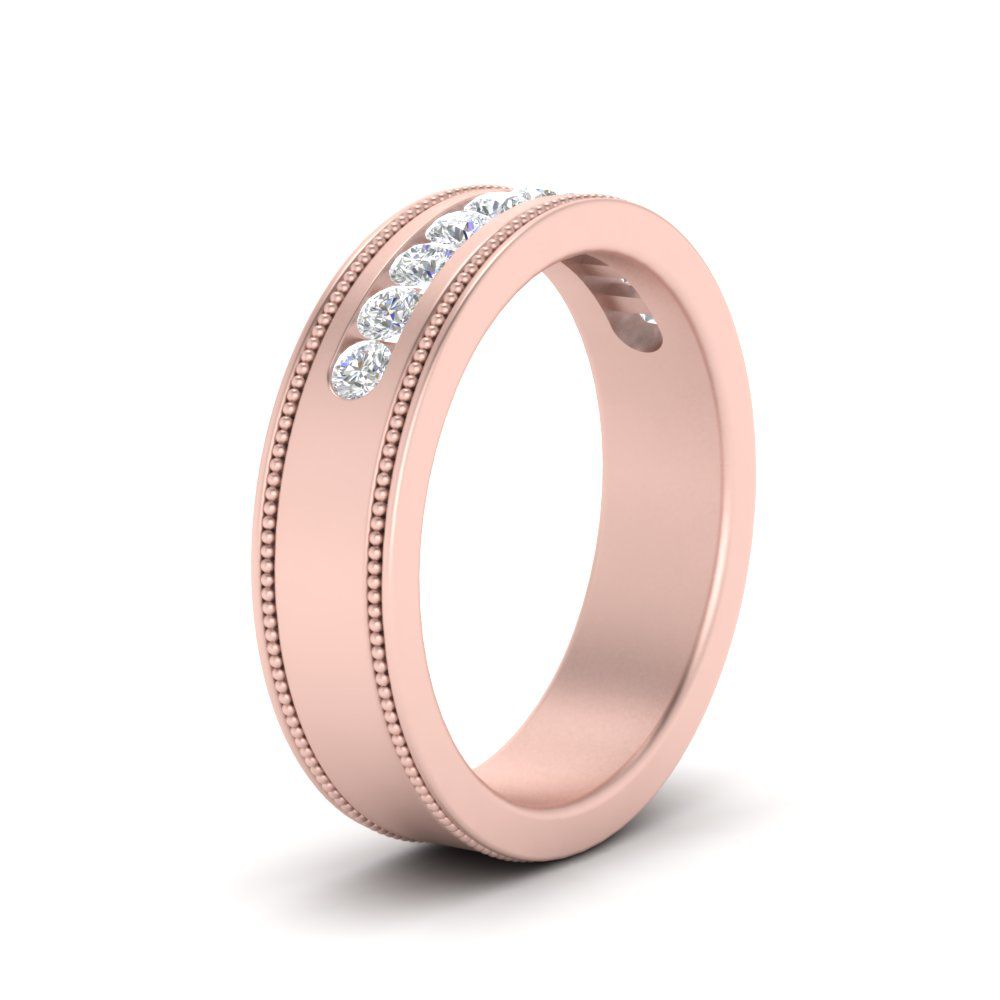 Flat Milgrain Mens Promise Band